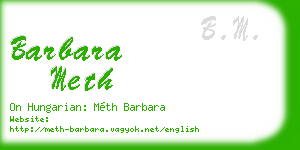 barbara meth business card